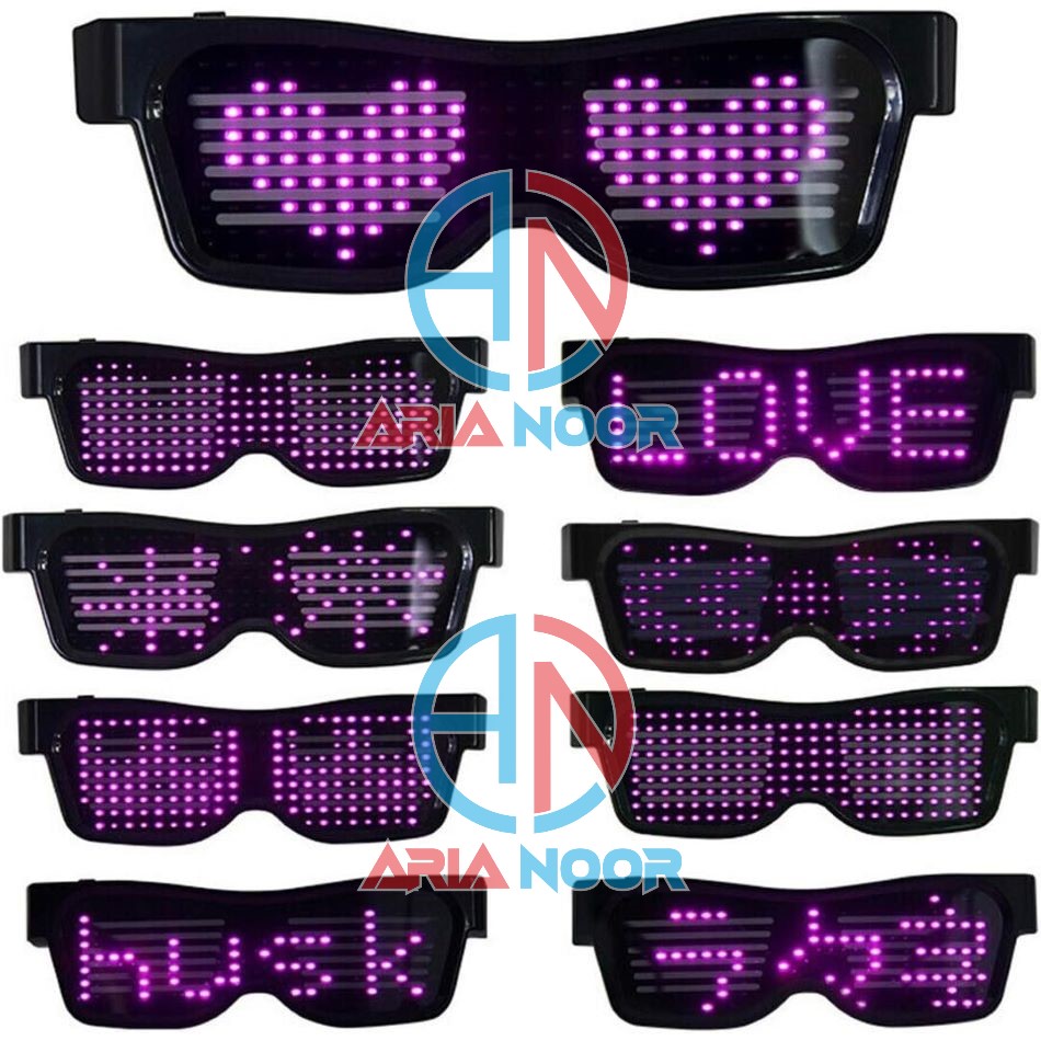 عینک ال ای دی LED افکت دار شارژی بلوتوثی